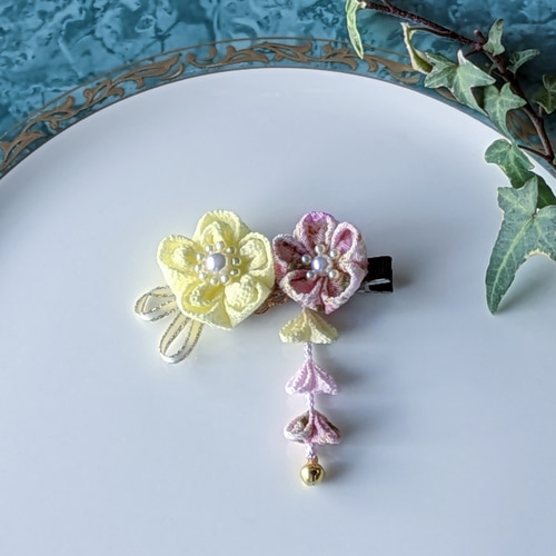 つまみ細工 髪飾り ヘアクリップ 滑り止め 七五三