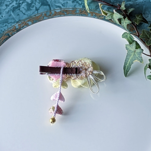 つまみ細工 髪飾り ヘアクリップ 滑り止め ひな祭り