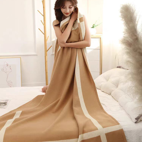 上質ウール ランケット ひざ掛け 厚く毛布 ソファカバー ブランケット