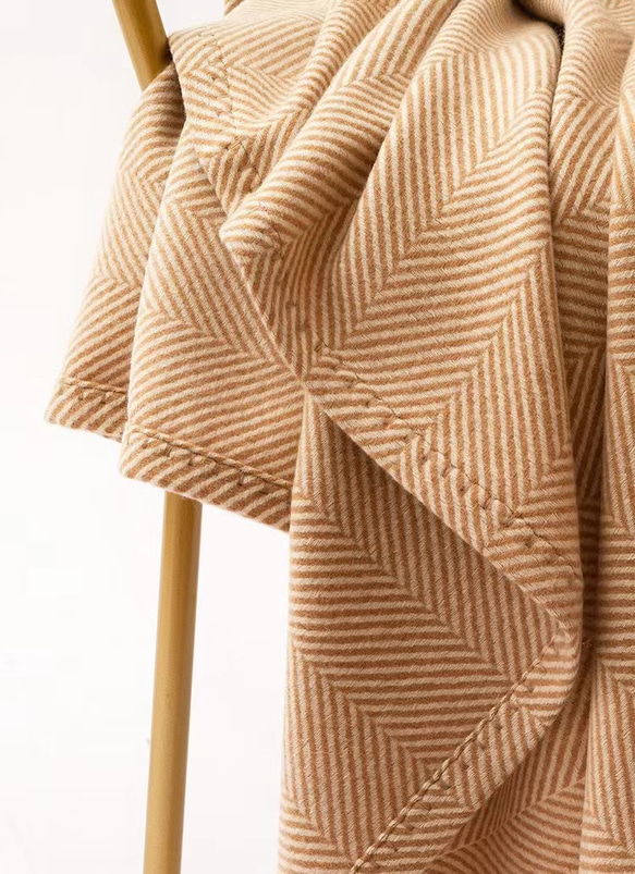 上質ウール ランケット ひざ掛け 厚く毛布 ソファカバー ブランケット ウールの膝掛け ウール100%内モンゴル製 極暖 3枚目の画像
