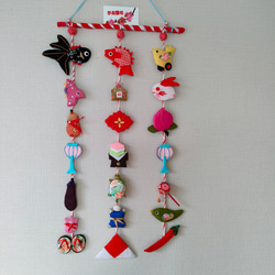 押絵・お正月飾り・吊るしびな・鏡餅(送料無料) その他雑貨 小さな花園