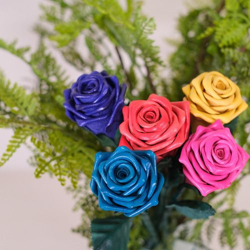 ミニ レザー バラ 皮革 花 アートフラワー GIFT.FLower 通販