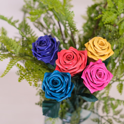 レザー フラワー ボタン 壁飾り リース 皮革 花 アートフラワー