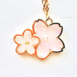 【春】大きな桜の花　ネックレス 1枚目の画像