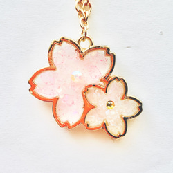 【春】大きな桜の花　ネックレス 3枚目の画像