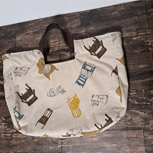 ねこ柄 グラニーバック 大きめトートバッグ トートバッグ ととこ 通販  