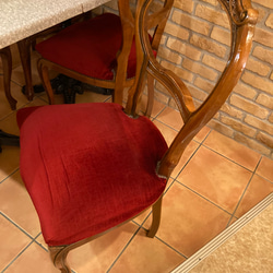 rococo wine red balloon  back chair 1脚 11枚目の画像