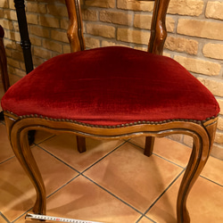 rococo wine red balloon  back chair 1脚 17枚目の画像