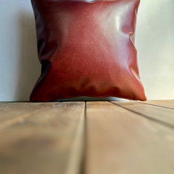 【椅子生地使用】【クッションカバー】 高見え質感  ヴィンテージ風  合成皮革　45×45㎝ 3枚目の画像