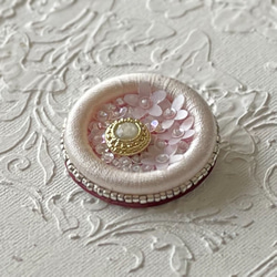 桜の調べ スパンコール刺繍ブローチ l-baze001bro ☆アート