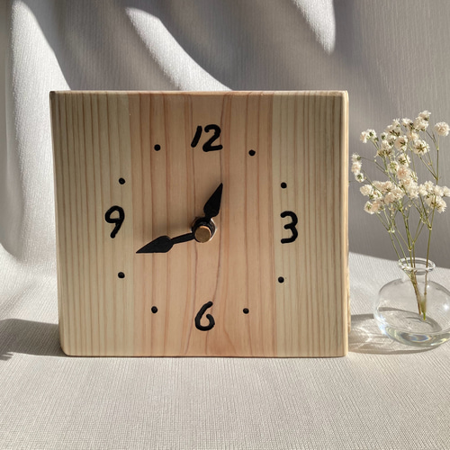 木製(ヒノキ) 置き時計、掛け時計 No.12 掛け時計・置き時計 Tゾウ