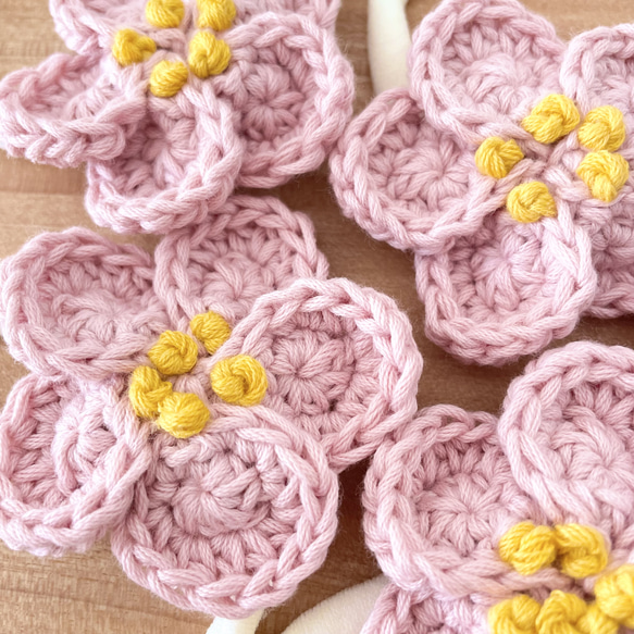 【ひな祭り】ヘアバンド 桃の花 ベビー キッズ 4枚目の画像