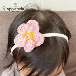 【ひな祭り】ヘアバンド 桃の花 ベビー キッズ 1枚目の画像