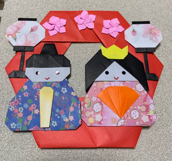 折り紙ひな祭りリース その他雑貨 COCO 通販 17271449｜Creema