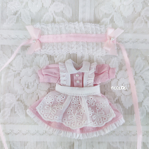 JANAYA オビツ11 ob11服 メイド服 黒色/水色/ピンク 翌日発送