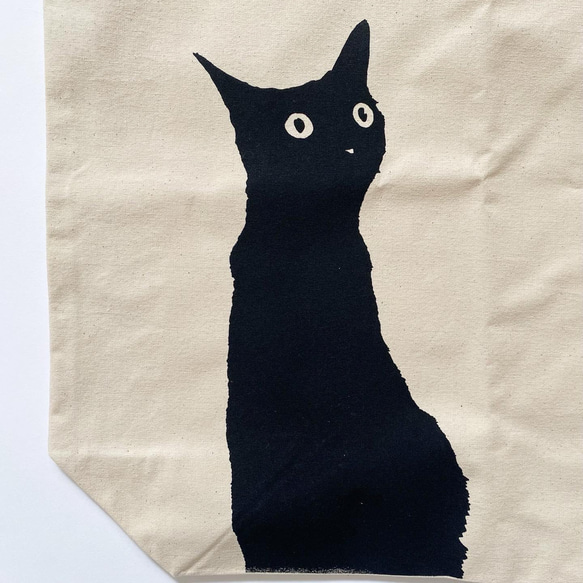 猫柄 トートバッグ 新学期 マザーズバッグ キャンパス生地 7枚目の画像