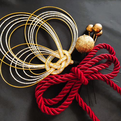 C009.タッセル紐と水引髪飾り その他ヘアアクセサリー amico 通販