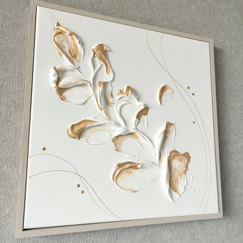 現代アート 35×35㎝ テクスチャーアート インテリア アートパネル 抽象