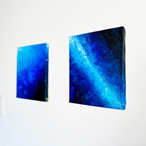 青の絵 深淵の青 夜空に心を委ねて【零103】 絵画 零freedbyshigi 通販