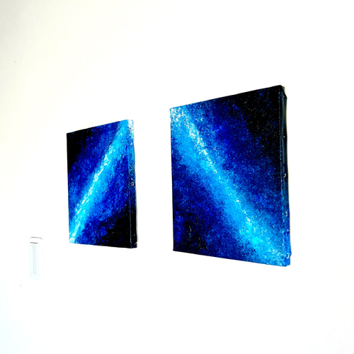 青の絵 深淵の青 夜空に心を委ねて【零103】 絵画 零freedbyshigi 通販