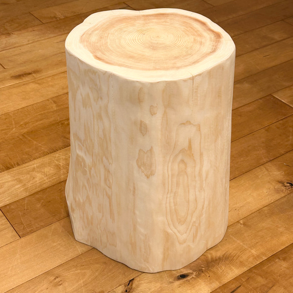 Hinoki  Wood  Stool  No.574 2枚目の画像