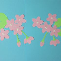さくら（貼り合わせver.）８輪（色を選べる）〈春の壁面〉　画用紙　壁面飾り　保育園・幼稚園・学校・図書館その他施設　 10枚目の画像