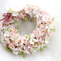 ＊桜に胡蝶蘭の春色リース＊満開の桜リース＊ 5枚目の画像