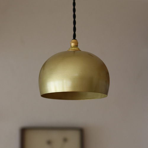 真鍮素地のシェードランプ E17お椀型 プレーン シーリングライト