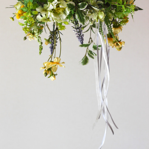 Creema限定】ミモザのフライングリース アーテフィシャルフラー