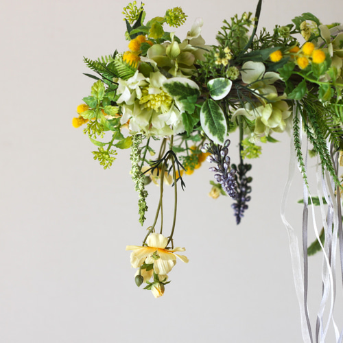 Creema限定】ミモザのフライングリース アーテフィシャルフラー