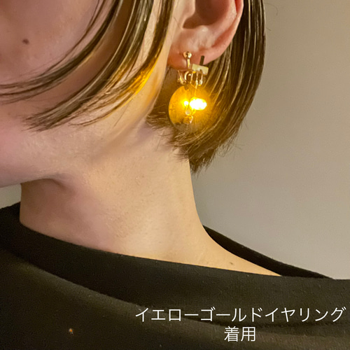 単色LEDピアス 片耳 ピアス（フック・チェーン） tsundrum_chan