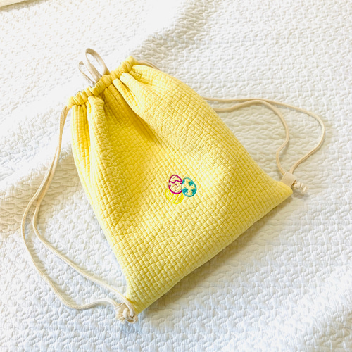 Mサイズ ライブリーダイナソー ナップサック 恐竜 刺繍