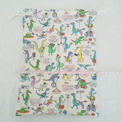 T様専用【恐竜】ランチョンマットとコップ袋のセット 35×35 28×20 巾着 保育園 幼稚園 男の子 ランチマット 4枚目の画像