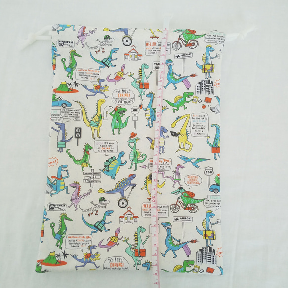 T様専用【恐竜】ランチョンマットとコップ袋のセット 35×35 28×20 巾着 保育園 幼稚園 男の子 ランチマット 5枚目の画像
