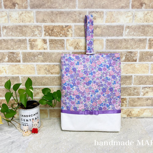 リボンと花柄×帆布のお洒落な入園入学グッズ オーダーページ