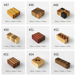 磁石の見えない✽寄木のマグネット【全44個セット】ギフトボックス入り craft magnet 18枚目の画像