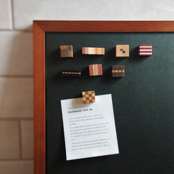 磁石の見えない✽寄木のマグネット【全44個セット】ギフトボックス入り craft magnet 9枚目の画像