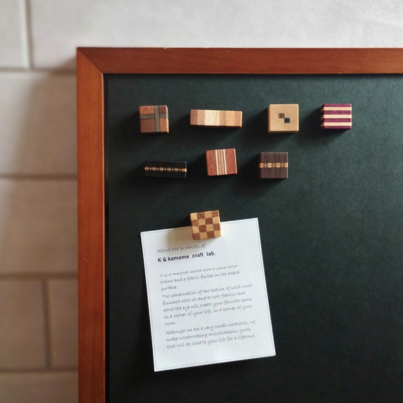 磁石の見えない✽寄木のマグネット【全44個セット】ギフトボックス入り craft magnet 9枚目の画像