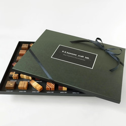 磁石の見えない✽寄木のマグネット【全44個セット】ギフトボックス入り craft magnet 3枚目の画像