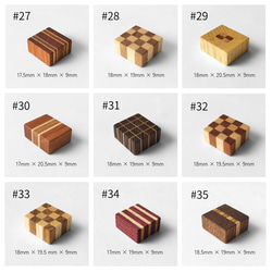 磁石の見えない✽寄木のマグネット【全44個セット】ギフトボックス入り craft magnet 16枚目の画像