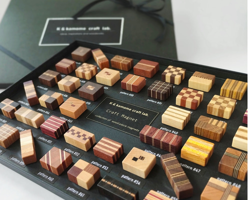 磁石の見えない✽寄木のマグネット【全44個セット】ギフトボックス入り