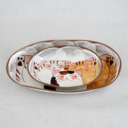 仲良しネコ カレー皿（大） 7枚目の画像