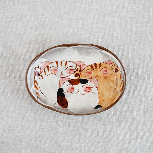 仲良しネコ カレー皿（小） 3枚目の画像