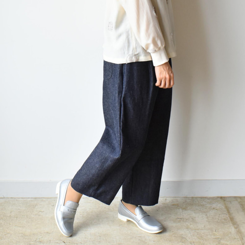素材の優しさを感じるコットンリネンデニムパンツ【SOPT014S】 ロング