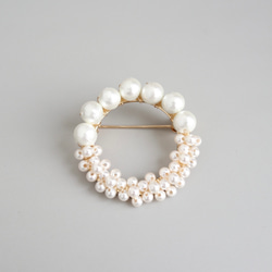 3日以内に発送可◎】パール/サークルブローチ/オケージョン/セレモニー