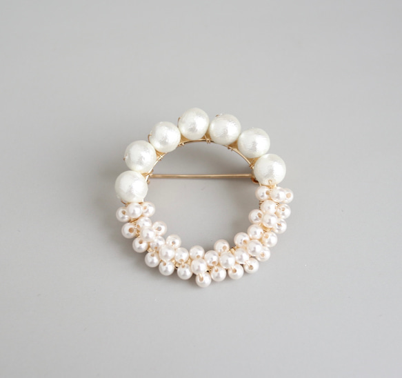 3日以内に発送可◎】パール/サークルブローチ/オケージョン/セレモニー