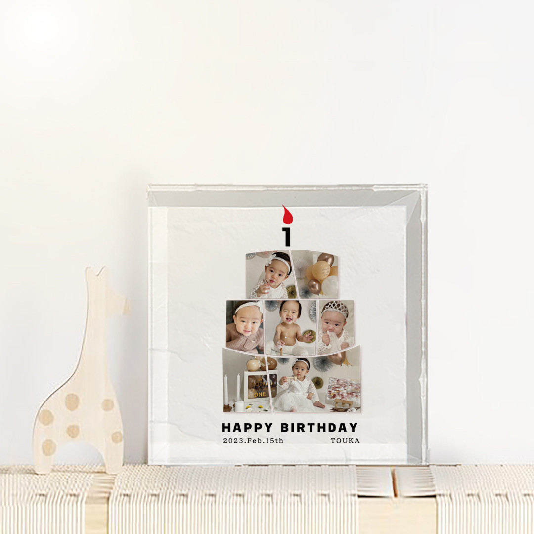 フォトコラージュ（バースデーケーキ）