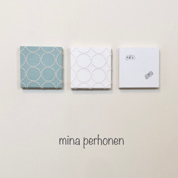 mina perhonen  ミナペルホネン  ファブリックパネル 3点セット ハンドメイド 1枚目の画像