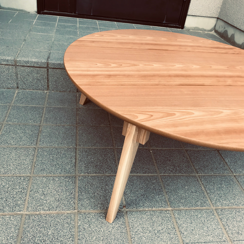 ちゃぶ台サクラ90丸折りたたみ脚日本製 ちゃぶ台サクラ折れ脚90丸日本製 ローテーブル・リビング