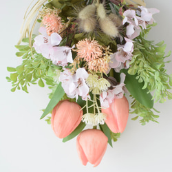 送別　退所祝いに♪ 枯れない壁に飾れる花束＊桜とピンクチューリップ＊Creema限定 6枚目の画像